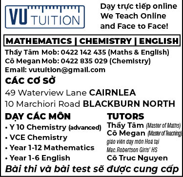VU Tuition - Dạy Kèm Maths, Chemistry, English